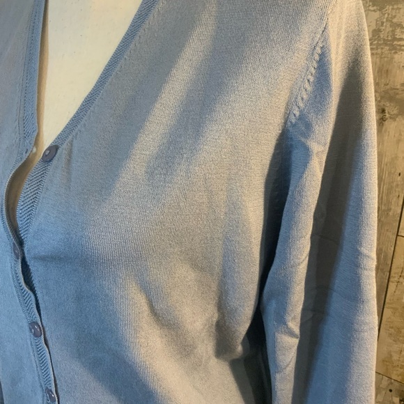 Pendleton Smokey blue sweater cardigan. Size L - Picture 2 of 4